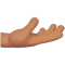Palm Up Hand- Medium Skin Tone emoji on Apple